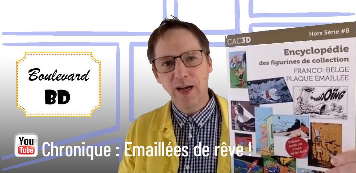 Boulevard BD : CAC3D Franco-Belge Plaque émaillée