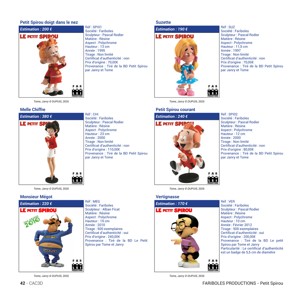 Franquin Figurines Price Guide – 3rd Edition | Gaston, Spirou & Marsupilami Valuation and Inventory