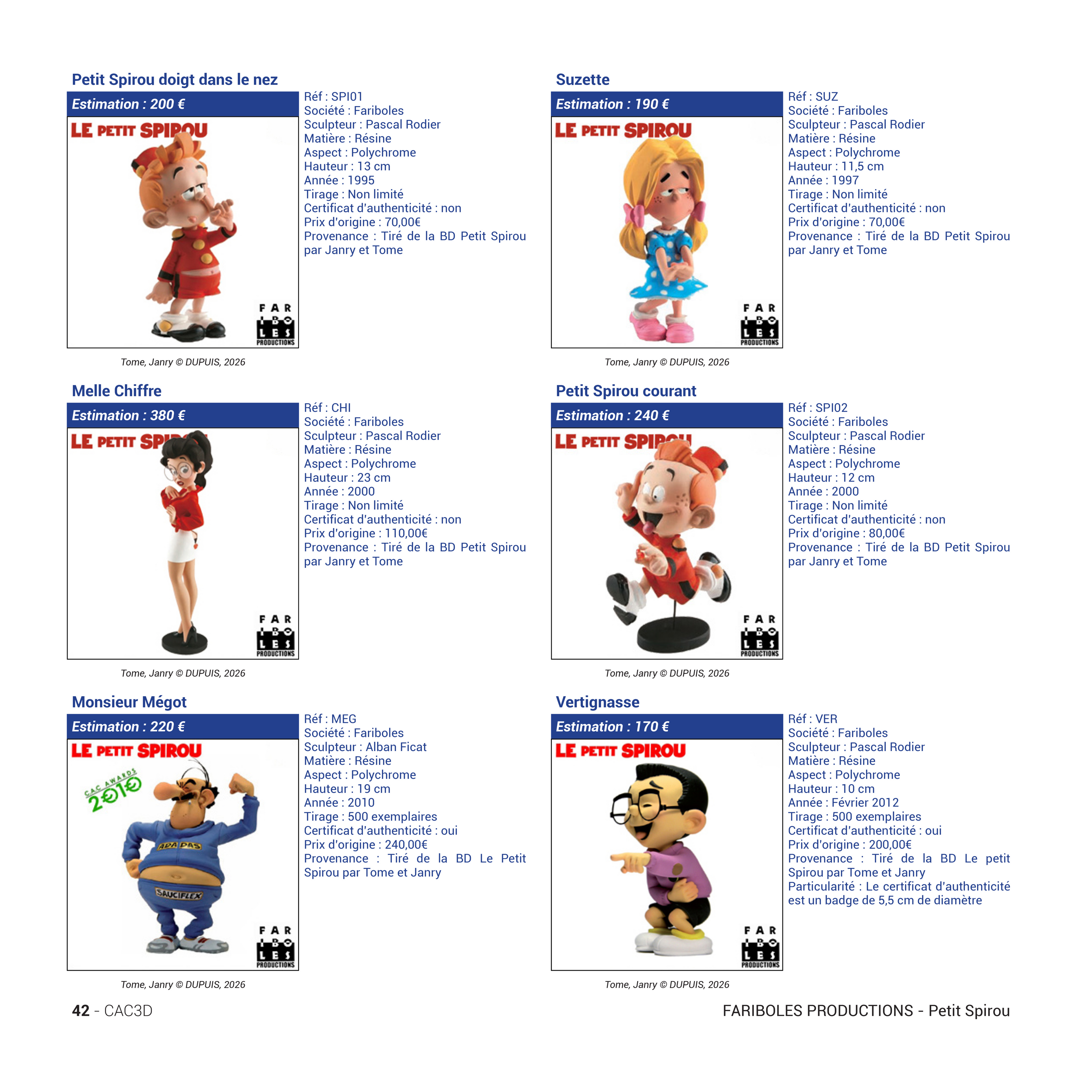 Franquin Figurines Price Guide – 3rd Edition | Gaston, Spirou & Marsupilami Valuation and Inventory