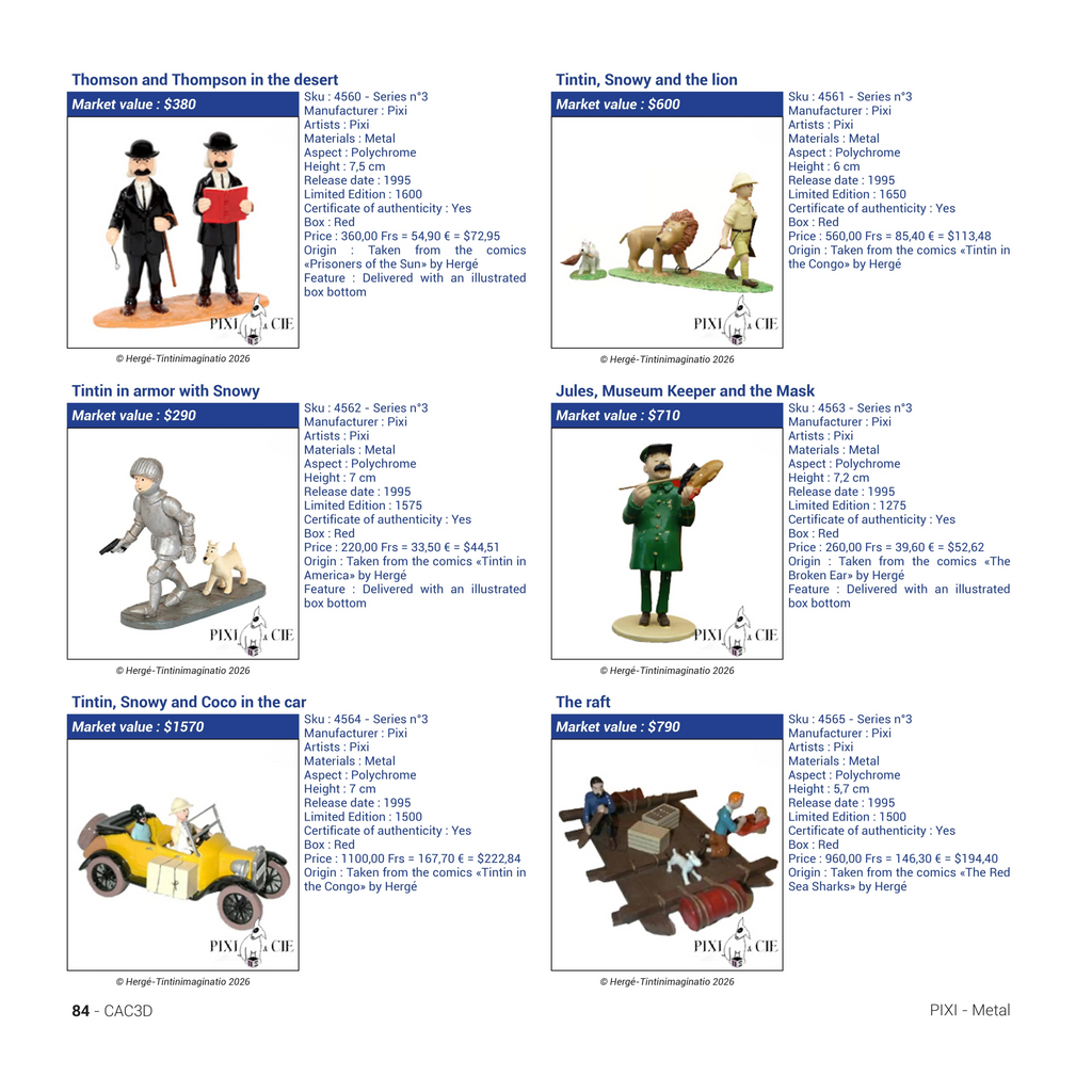 The Essential Guide for Collectibles Hergé & Co – 2nd Edition | English Version 214 pages