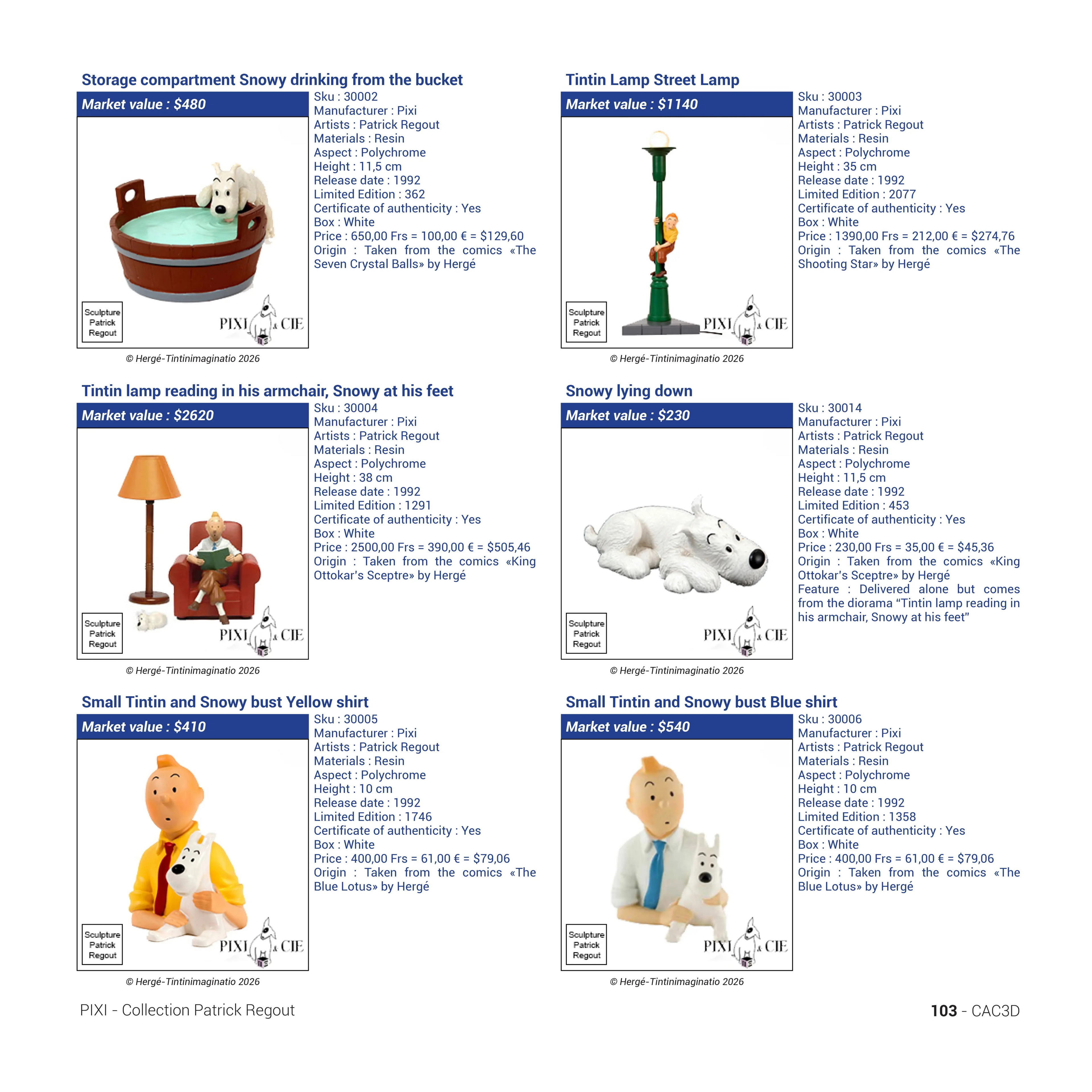The Essential Guide for Collectibles Hergé & Co – 2nd Edition | English Version 214 pages