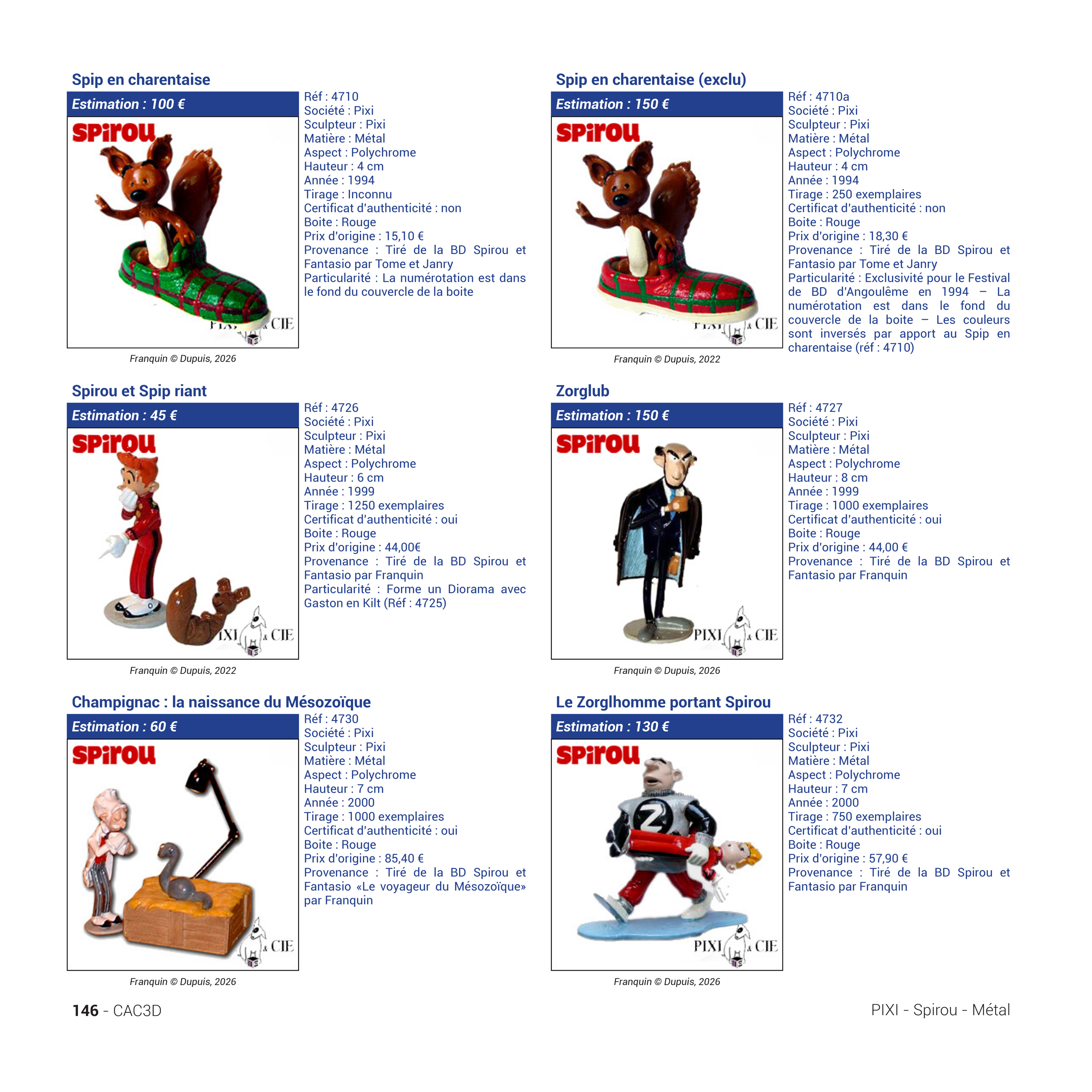 Franquin Figurines Price Guide – 3rd Edition | Gaston, Spirou & Marsupilami Valuation and Inventory