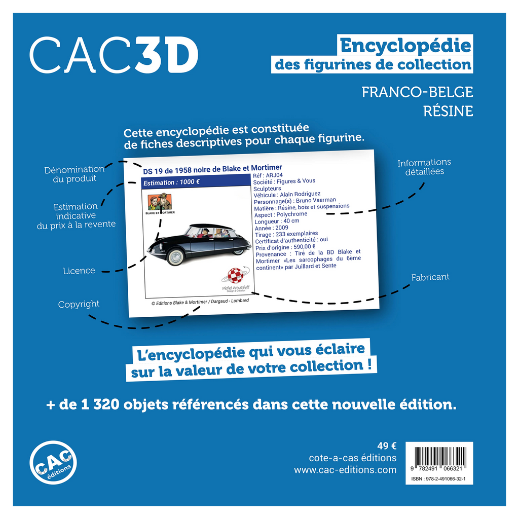 Franco-Belgian Comic Book Figurine Valuation Book – 3rd Edition | Resin Guide 328 pages